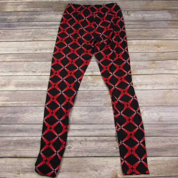 Lularoe One Size Leggings Hearts - Picture 6 of 6